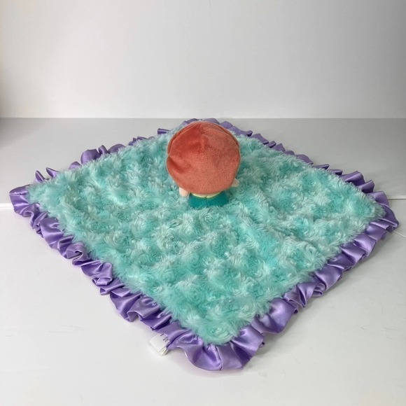 HALLMARK Itty Bittys Ariel Little Mermaid Lovey Satin Trim Baby Security Blanket - Picture 8 of 16